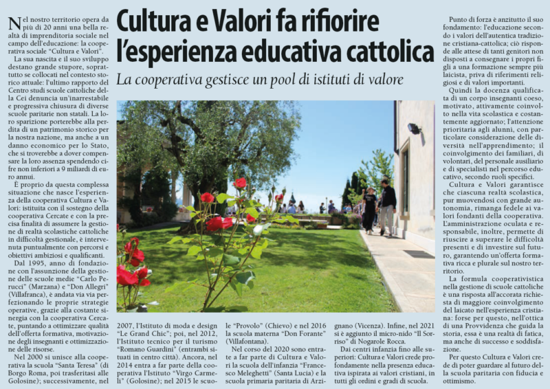 Verona. La coop Cultura e Valori, da oltre 20 anni impegnata nell